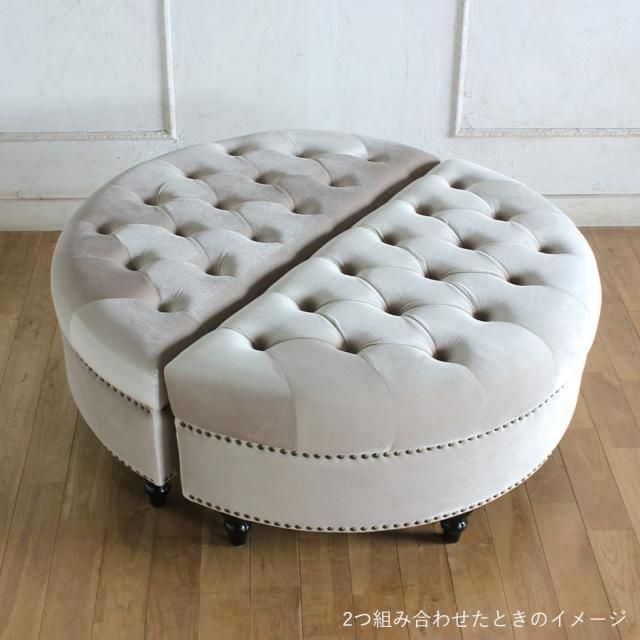 フレンチスタイル ベルベットスツール　オリーブグリーン 1160-s-5f247b.jpg