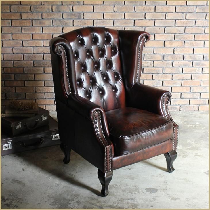チェスターフィールドソファ ウィングバックタイプ 1人掛け