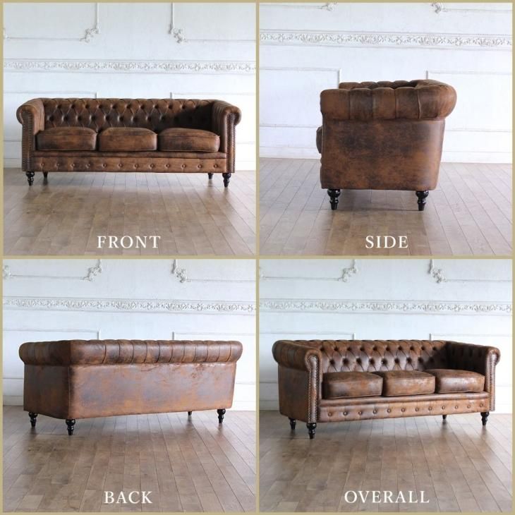 ヴィンセントカウチソファ｜アンティーク調｜バックスキン｜チェスターフィールド 楽天市場】アンティーク ソファ ソファー カウチソファ 2人掛け