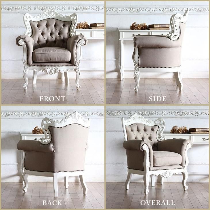 シンフォニーソファ 1人掛け ホワイトフレーム×リネンベージュ