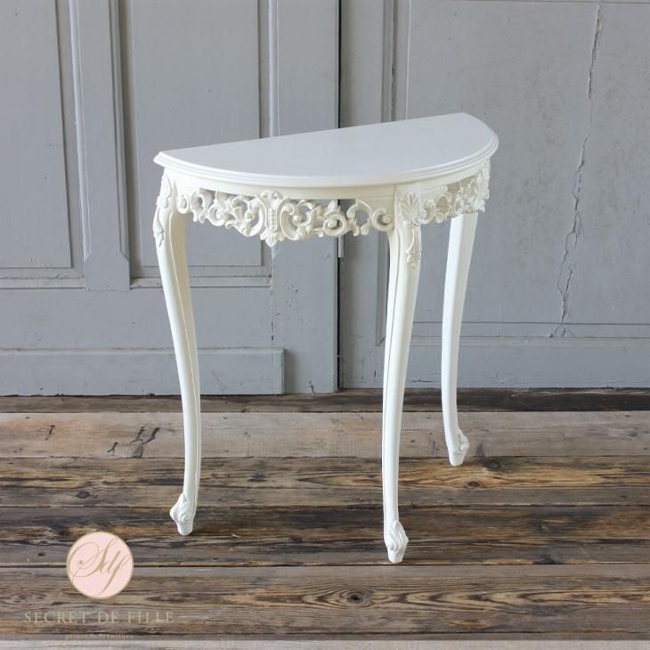 アンティーク調 テーブル ホワイト【ユーズドユーズ名古屋天白店】 J525