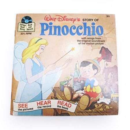 ウォルトディズニー ブック 絵本 レコード Pinocchio ピノキオ です ウォルトディズニー ブック 絵本 レコード Pinocchio ピノキオ です