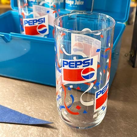 PEPSI ペプシ コップ ステンレス 非売品 新品 PEPSI ペプシグラス（パーティデザイン）。