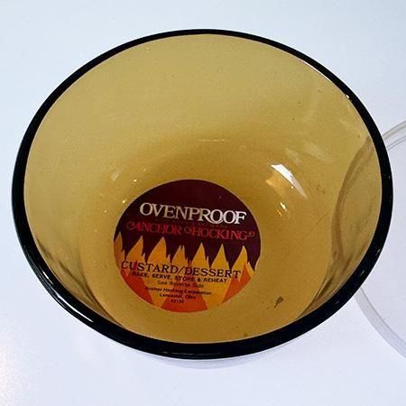 ファイヤーキング アンバー ベイクウェア カスタードカップ（蓋