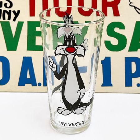 お買い得商店街 ペプシ ルーニー・テューンズより、シルベスター16ozグラス 棚・シェルフ・ラック