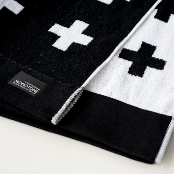 タオルケット】 クロス柄 モノトーンタオルケット - おしゃれな