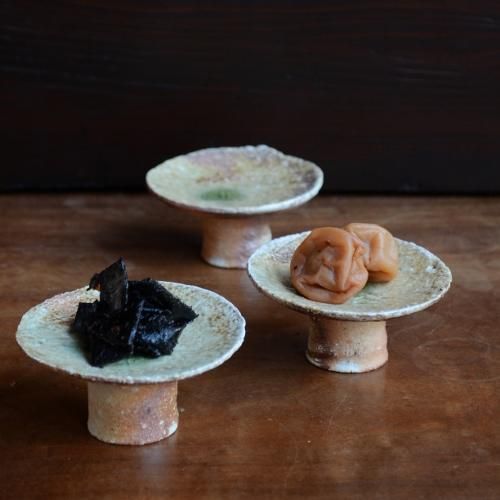 信楽焼　粉引線彫長々皿 信楽焼 粉引線彫長々皿