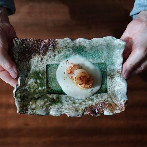 伊賀ビードロ皿 新学【Galleryてとて】