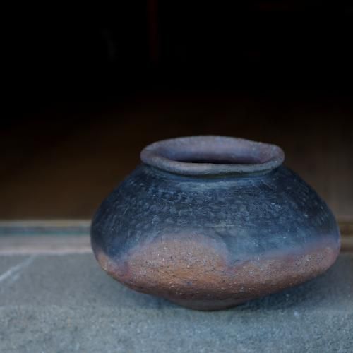 陶芸家_山本雅彦 琵琶湖土焼締壺【Galleryてとて】