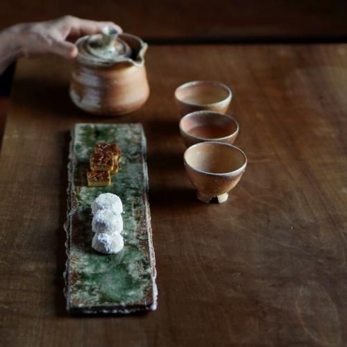 伊賀ビードロ板長皿 新学【Galleryてとて】