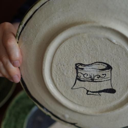 織部27cmリム皿 澤克典【Galleryてとて】