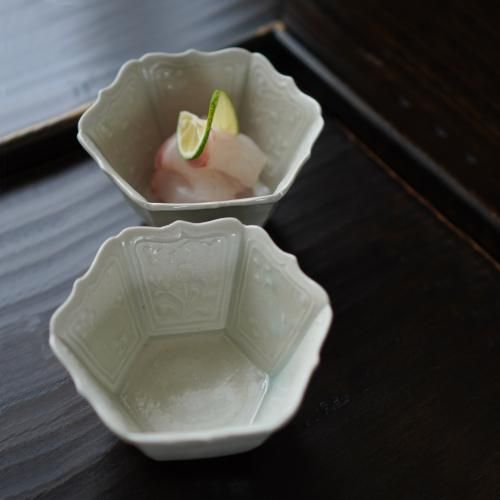 白翠結晶輪花小鉢 陶芸家 中村譲司【Galleryてとて】 白翠結晶輪花小鉢 陶芸家 中村譲司【Galleryてとて】