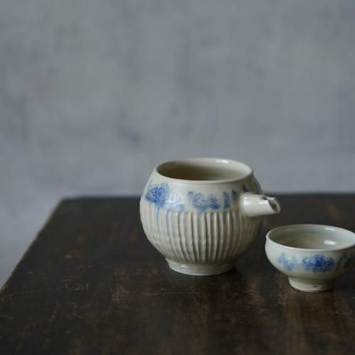鎬彫花紋片口酒器 陶芸家 鈴木まどか【Galleryてとて】