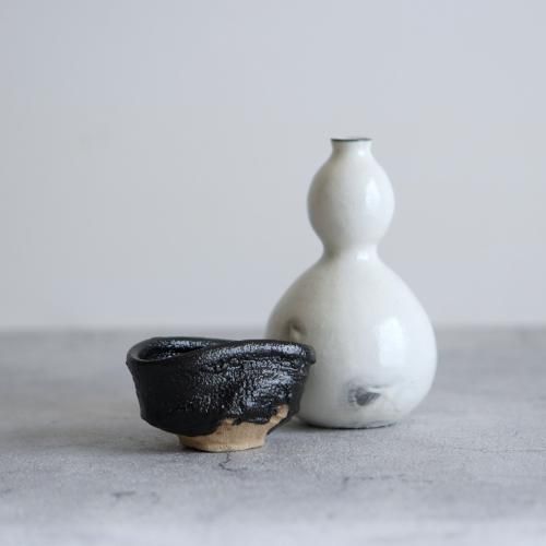 織部黒ぐい呑 陶芸家 鈴木大弓【Galleryてとて】