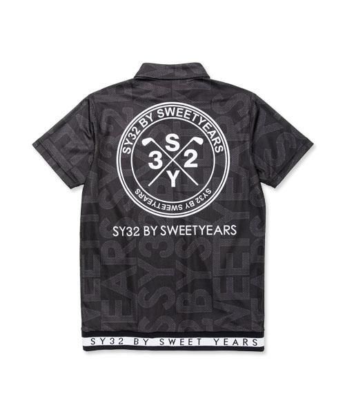 ポロシャツ SYG GRAPHIC EMBOSS POLO SYG-23SUM-04 BLACK SY32