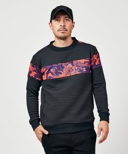 <img class='new_mark_img1' src='https://img.shop-pro.jp/img/new/icons20.gif' style='border:none;display:inline;margin:0px;padding:0px;width:auto;' />30%OFFSQUARE JACQUARD SWEAT SHIRTSMEN'S