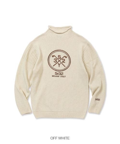 30%OFFHIGH NECK BIG EMB SWEATERMEN'S