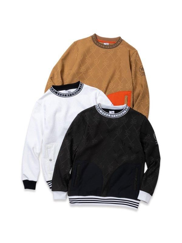 SY32黒　サイズL BONDING JAQUARD CREW NECK SY32黒サイズL BONDING JAQUARD CREW NECK