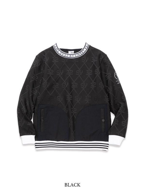 SY32黒　サイズL BONDING JAQUARD CREW NECK SY32黒サイズL BONDING JAQUARD CREW NECK