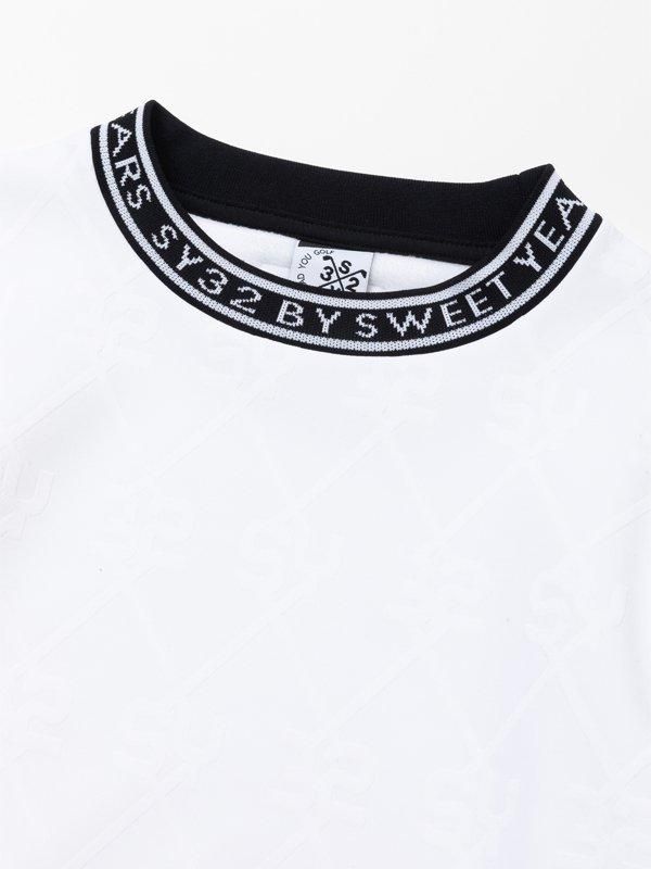 SY32白　サイズXL BONDING JAQUARD CREW NECK SY32白 サイズXL BONDING JAQUARD CREW NECK SY32白 サイズXL