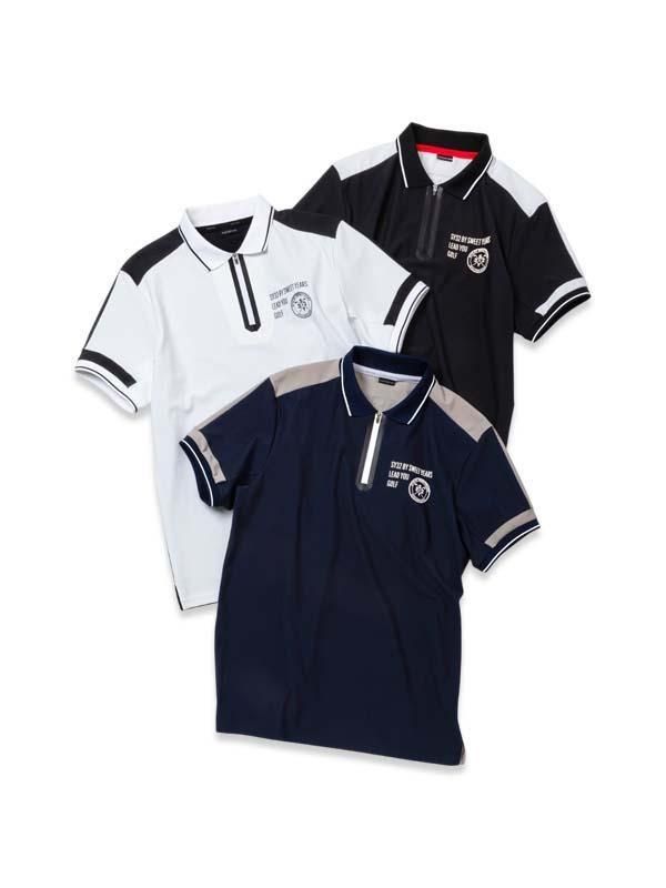 SY32 by SWEET YEARS GOLF - NYLON REVERSE MESH MOCK
