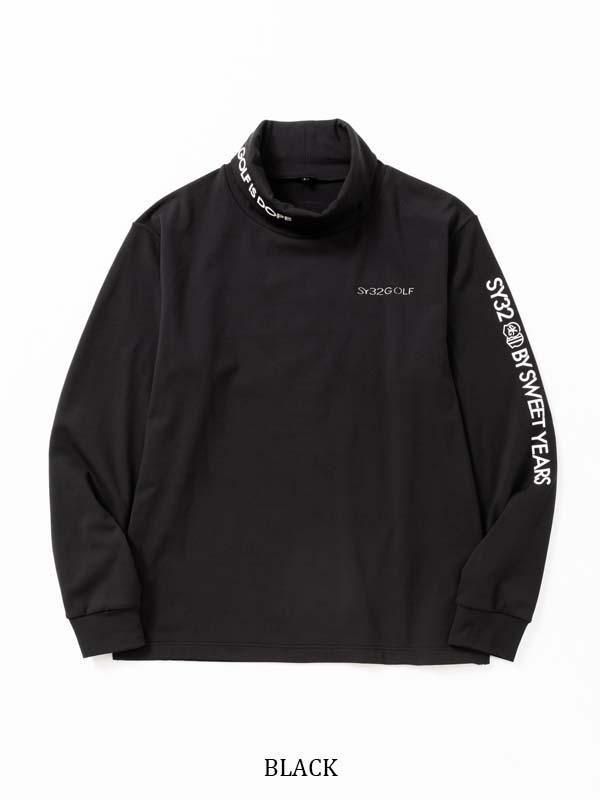 SY32 by SWEET YEARS タートルネック スポーツ ゴルフ 白黒 SY32 BY SWEET YEARS GOLF［エスワイサーティトゥバイスウィート