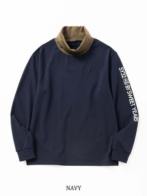 新品☆SY32 GOLF ワッフル ハイネック シャツ☆青＆黒☆XLサイズ STRECH HIGHT NECK SHIRTS - 【公式】SY32 by SWEET YEARS GOLF