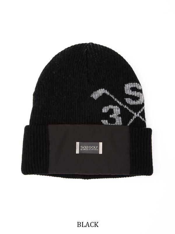ココア【SY32 SWEET YEARS】キャップ ブラック×2 LOGO KNIT CAP - 【公式】SY32 by SWEET YEARS GOLF ONLINE