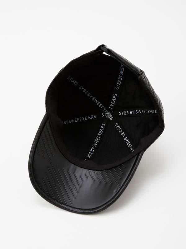 SY32 by SWEET YEARS ブラックスエード×フェイクレザーキャップ SY32 by SWEET YEARS ブラックスエード×フェイクレザーキャップ