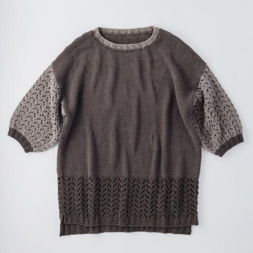 バイカラーのプルオーバー ロング丈 - atelier K'sk Online Store