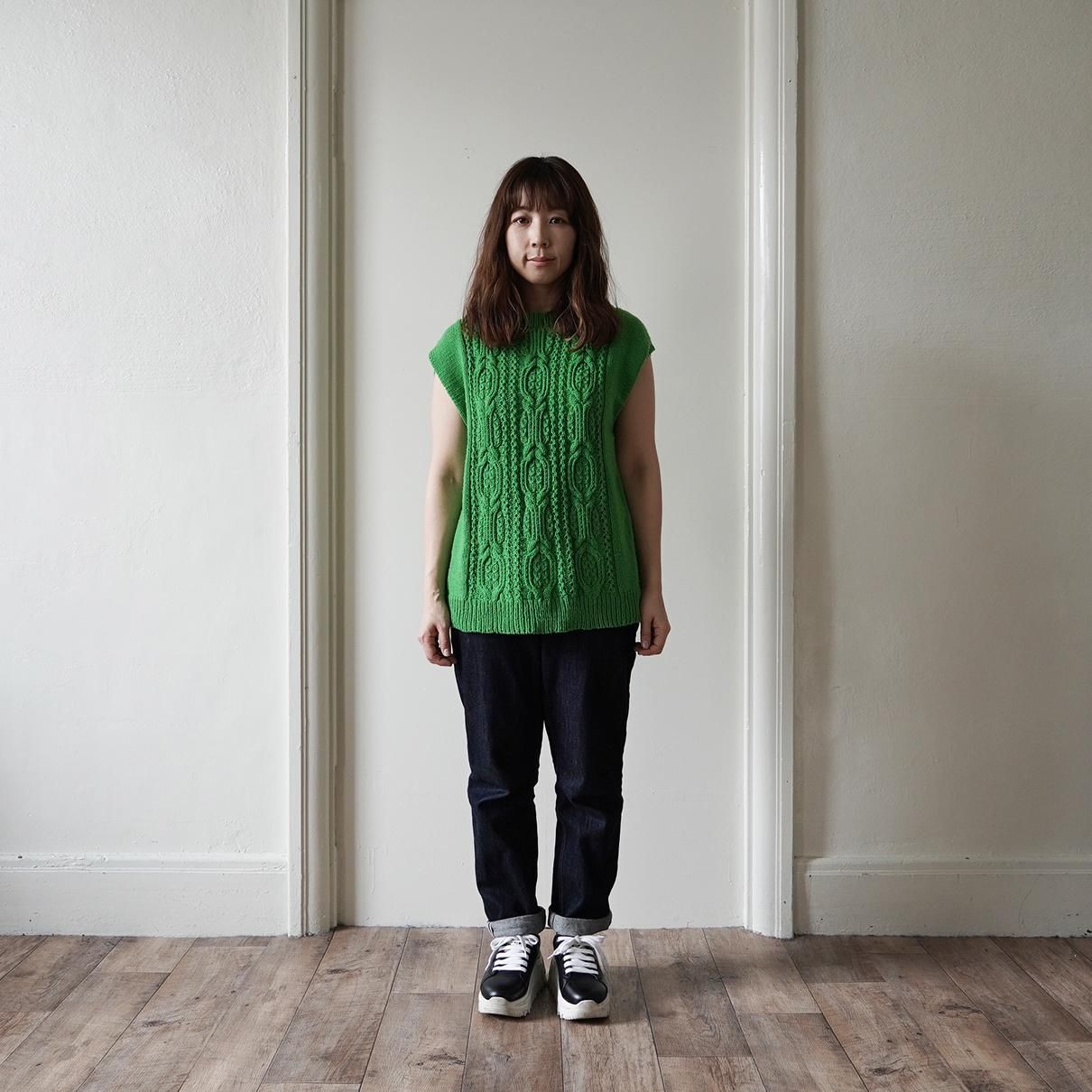 アラン模様のロングベスト - atelier K'sk Online Store