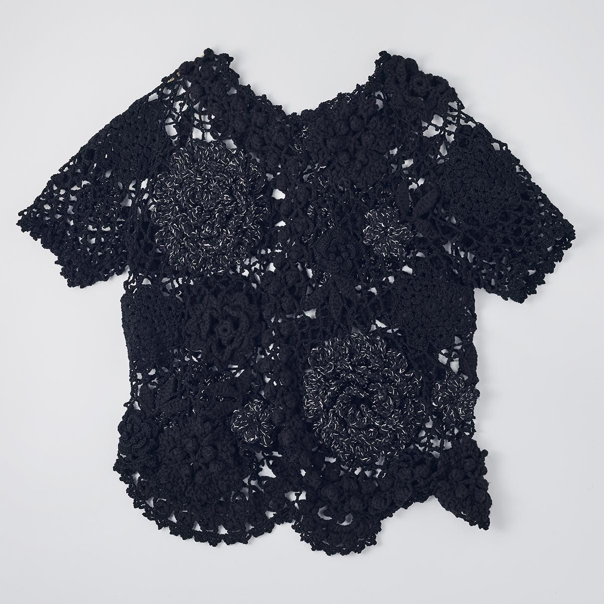 クロッシェプルオーバー黒 - atelier K'sk Online Store クロッシェプルオーバー黒 - atelier K'sk Online Store