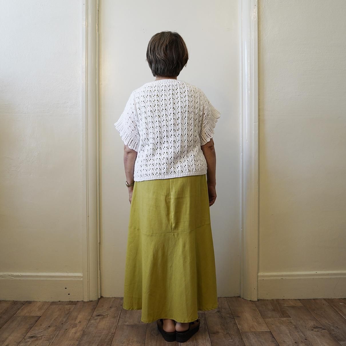 ★archivio ストライプ フリル袖プルオーバー 新品 和紙ガーターフリル袖プルオーバー | ANAYI/アナイ | 三越伊勢丹