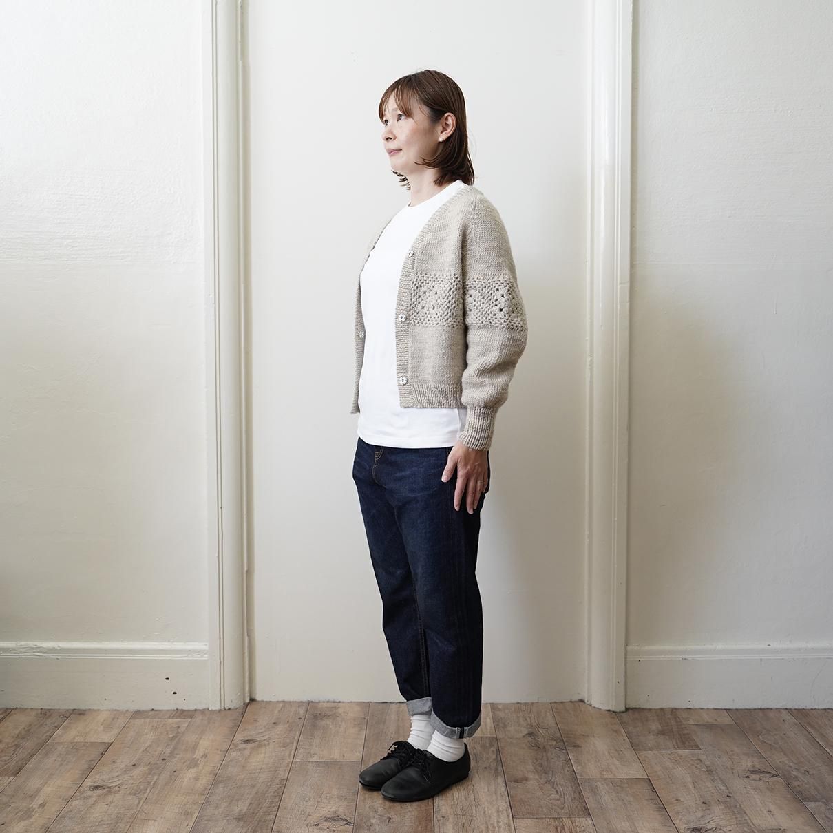 ラグランモチーフのカーディガン - atelier K'sk Online Store ラグランモチーフのカーディガン - atelier K'sk Online Store