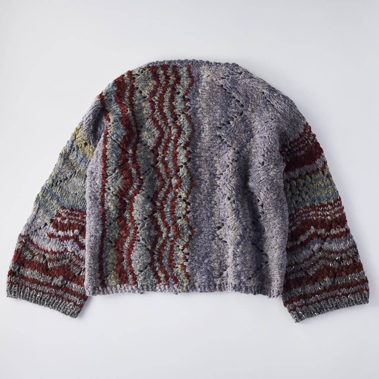 横編みジグザグ模様のプルオーバー - atelier K'sk Online Store 横編みジグザグ模様のプルオーバー - atelier K'sk Online Store