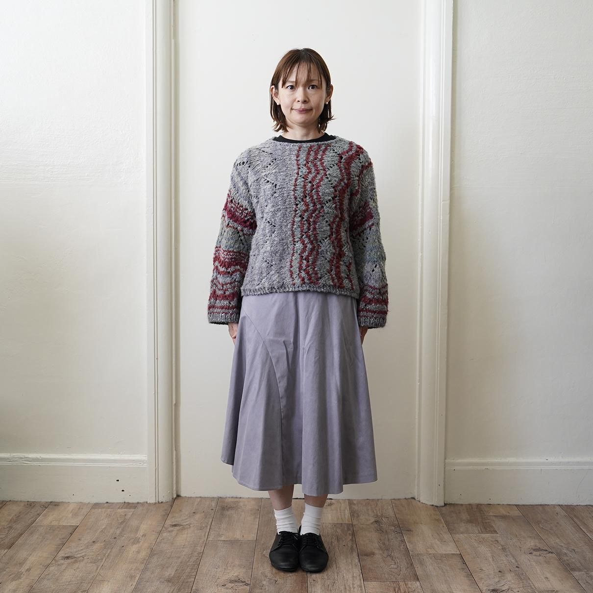 横編みジグザグ模様のプルオーバー - atelier K'sk Online Store 横編みジグザグ模様のプルオーバー - atelier K'sk Online Store