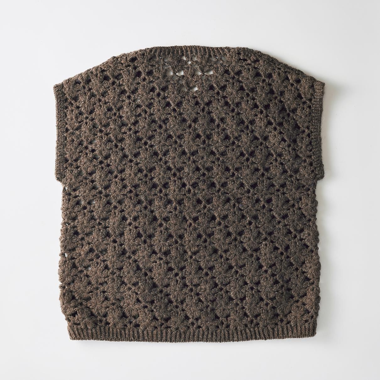 かぎ針のモチーフ風ベスト - atelier K'sk Online Store かぎ針のモチーフ風ベスト - atelier K'sk Online Store