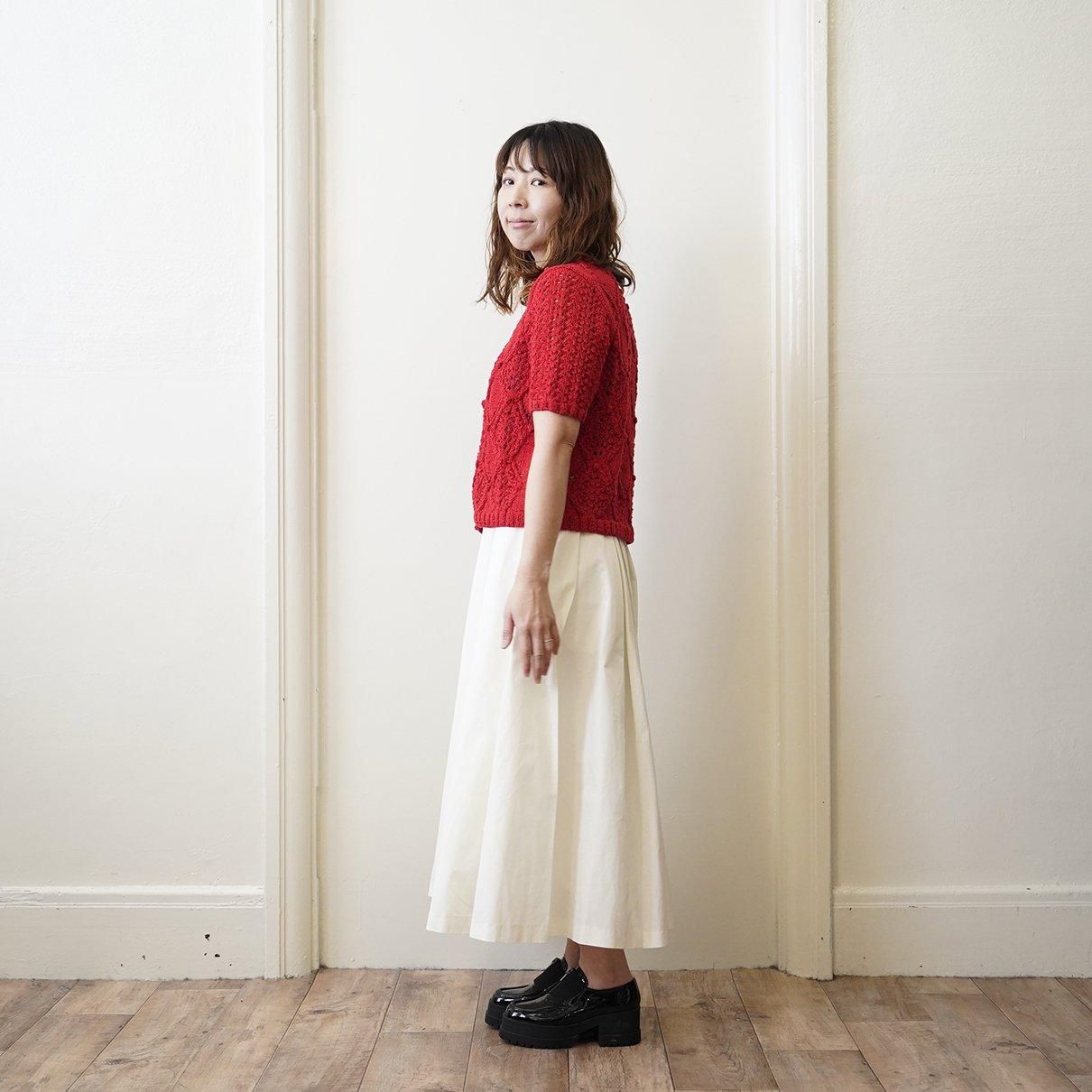 ダイヤ柄すかしのカーディガン - atelier K'sk Online Store ダイヤ柄すかしのカーディガン - atelier K'sk Online Store