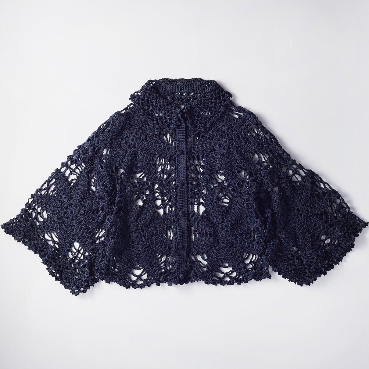 衿付きモチーフカーディガン - atelier K'sk Online Store 衿付きモチーフカーディガン - atelier K'sk Online Store