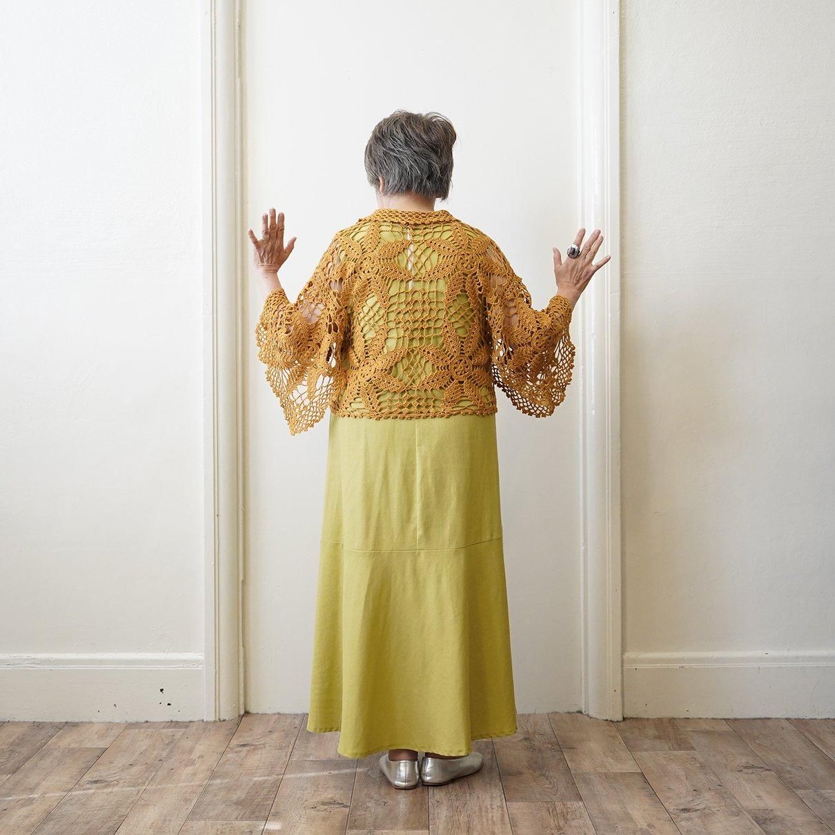 衿付きモチーフカーディガン - atelier K'sk Online Store