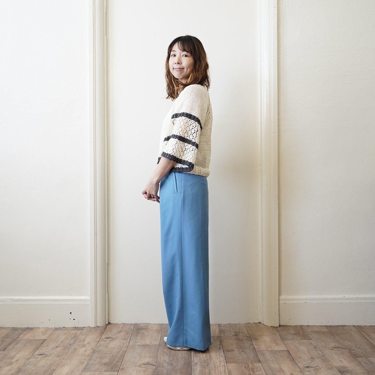 バイカラーフリル袖のプルオーバー - atelier K'sk Online Store