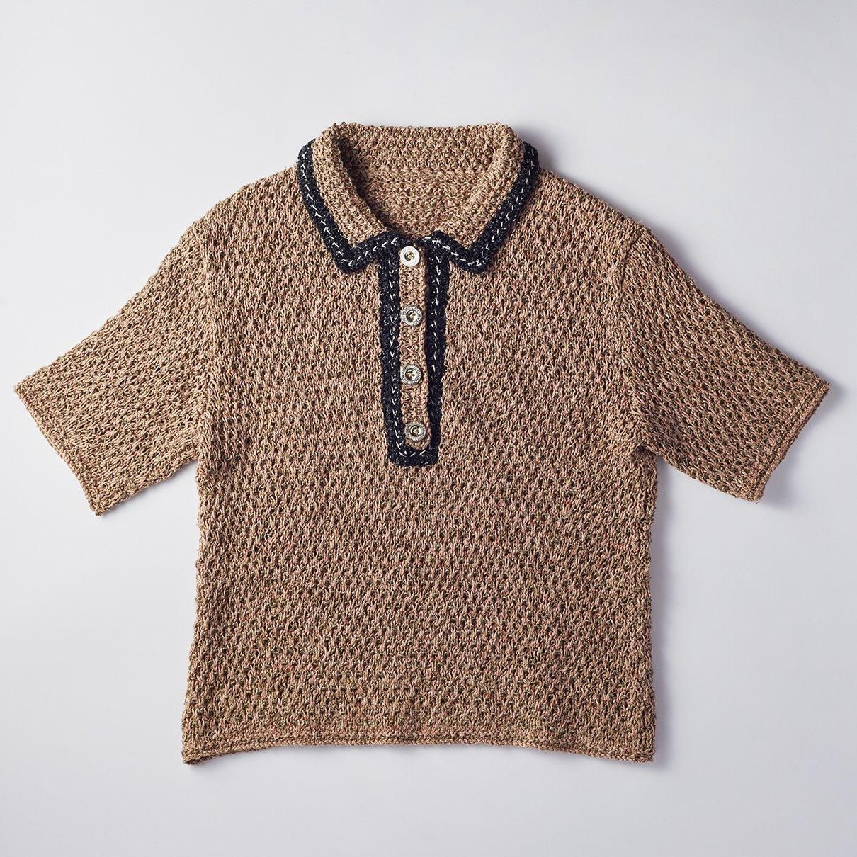 ポロカラーの半袖プルオーバー - atelier K'sk Online Store ポロカラーの半袖プルオーバー - atelier K'sk Online Store
