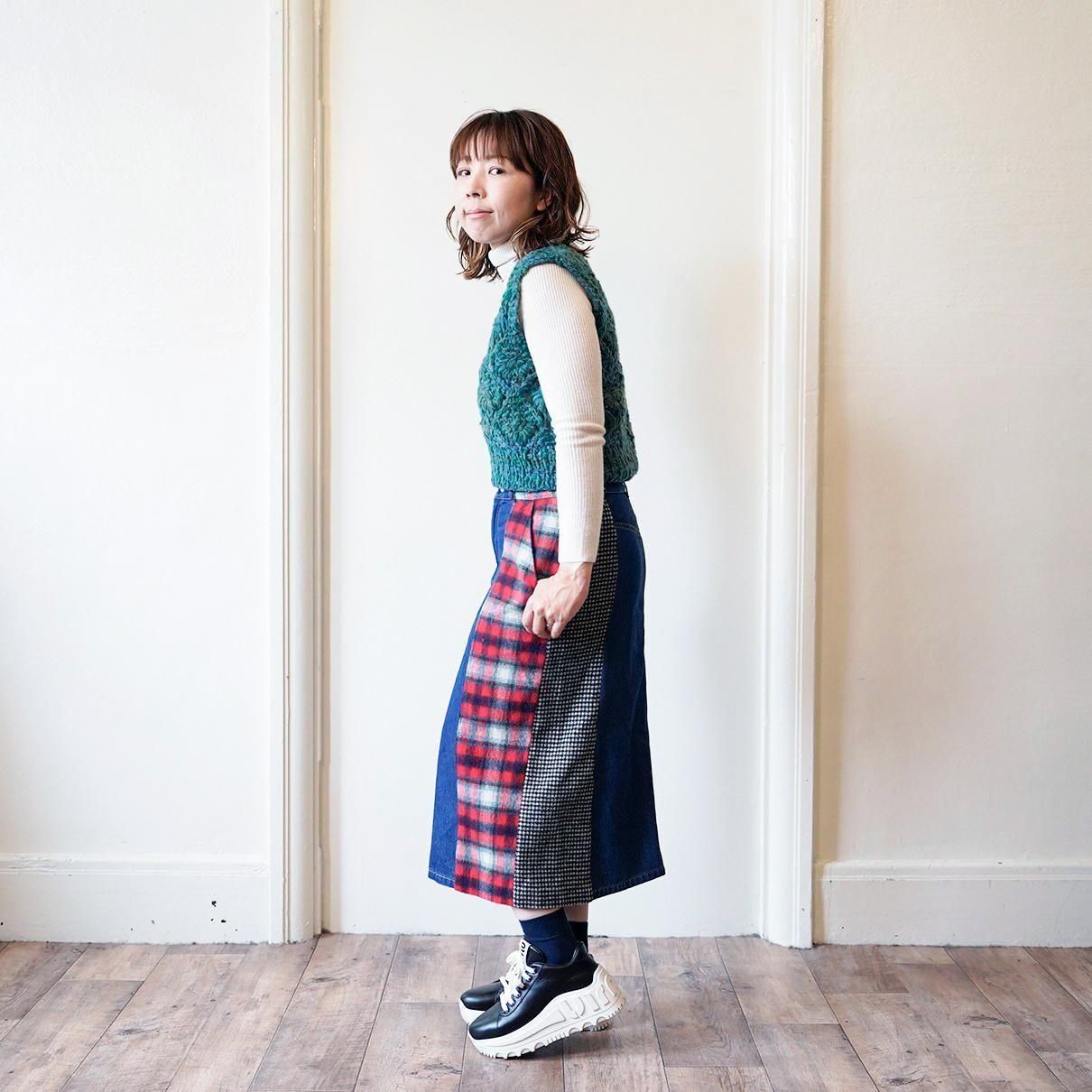 小さなひし形模様のベスト - atelier K'sk Online Store