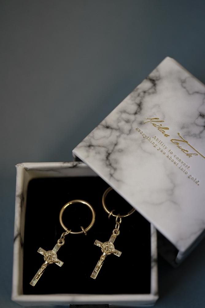 HERMESクロスチャームフープピアス・イヤリング* - RITAM