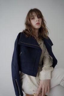 <img class='new_mark_img1' src='https://img.shop-pro.jp/img/new/icons8.gif' style='border:none;display:inline;margin:0px;padding:0px;width:auto;' />Napping Melton Short Jacket<br>[NAVY/GRAY]*