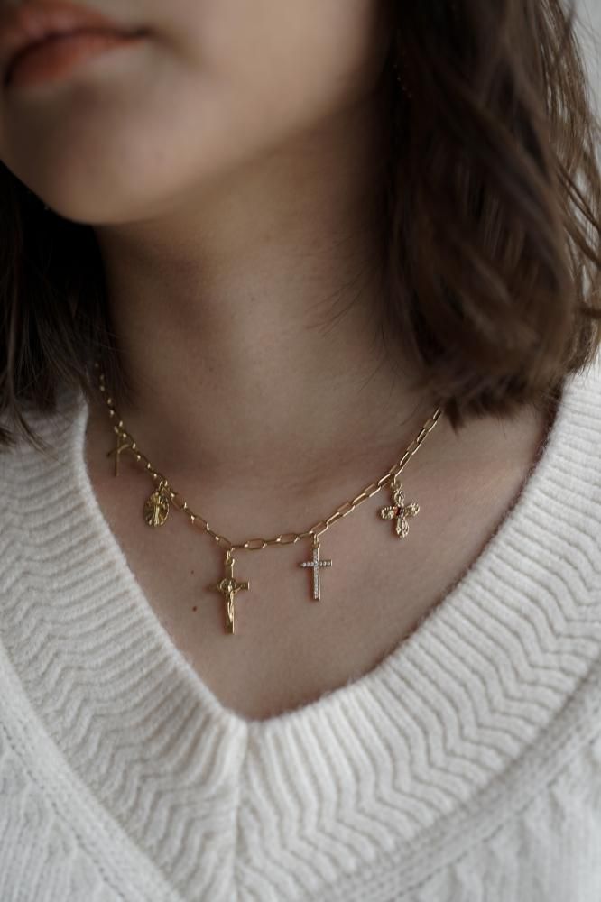 LUCINA[NF]ミックスチャームチョーカー* - RITAM -リタム