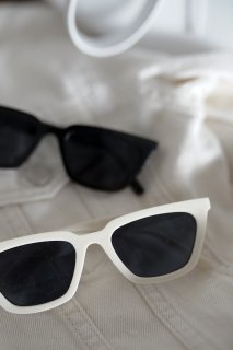 Square Retro Sunglasses-UV400-<br>[BEIGE/BLACK]*