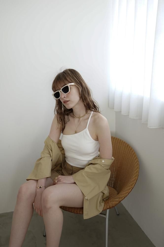 ワンショルダーカップインキャミトップ