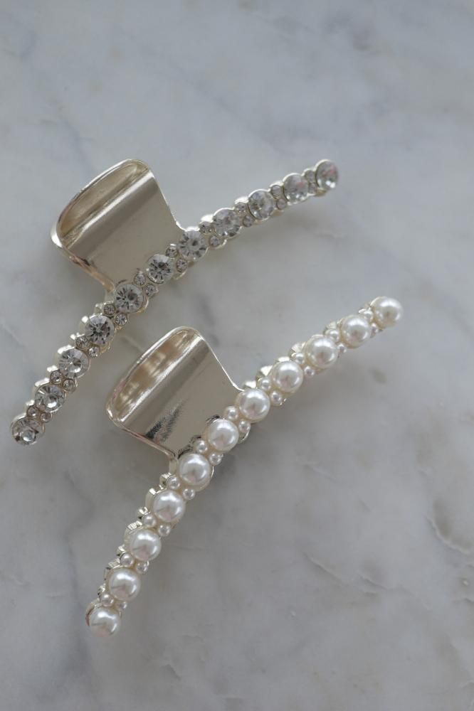 パールストーンヘアクリップ