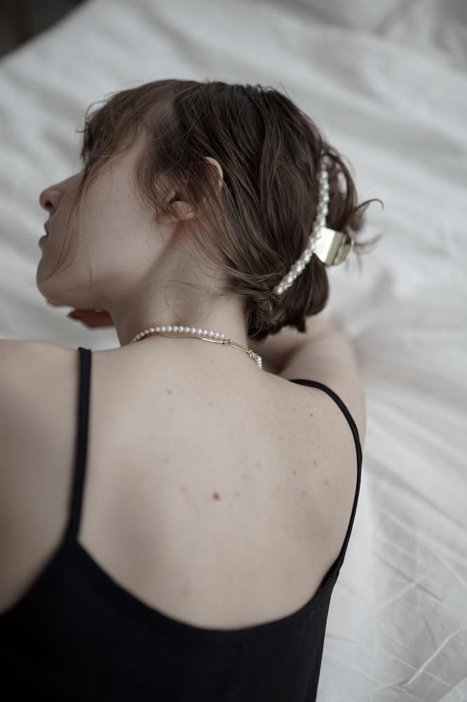 パールストーンヘアクリップ
